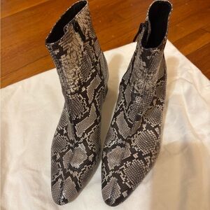 Vince Snakeskin Ankle Boots